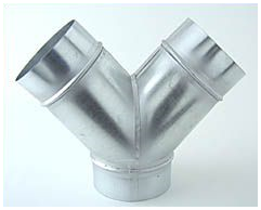 Ventilution Y-Stück, Metall, für ø 125 mm