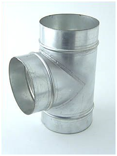 Ventilution T-Stück, Metall, für ø 125 mm