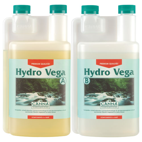 CANNA Hydro Vega A und B, Wachstumsdünger, je 1 L (hartes Wasser)