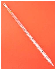 Pipette, transparent, unsteril, 0,1 ml Teilung, 10 ml