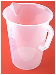 Messbecher, transparent, mit erhabener Skala, 5000 ml, 100 ml Teilung