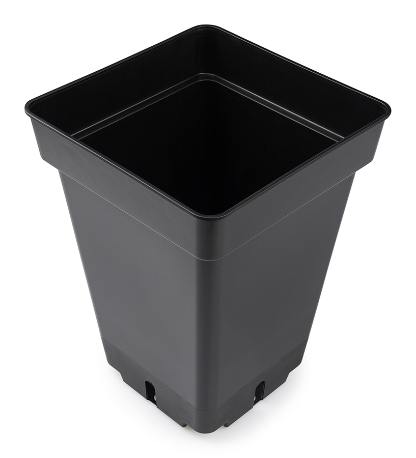 Topf, viereckig, schwarz, 20 x 20 x 27 cm, 7 L