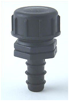 PE-Endstopfen, 16 mm > 3/4 Zoll mit Endkappe, PE 3/4 Zoll IG