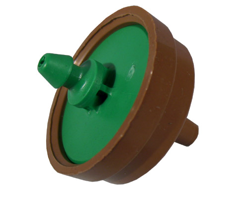CNL-Ventil für Einzeltropfer, 8 L/h, benötigt mind. 1,2 bar Druck (grün/braun)