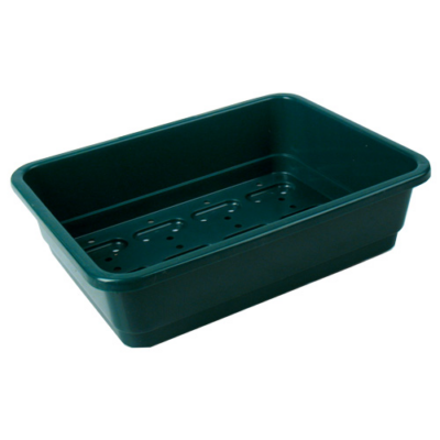 Garland Pflanzschale, klein, grün, Boden gelocht, 23 x 17 x 6 cm, passend für Deckel 106418