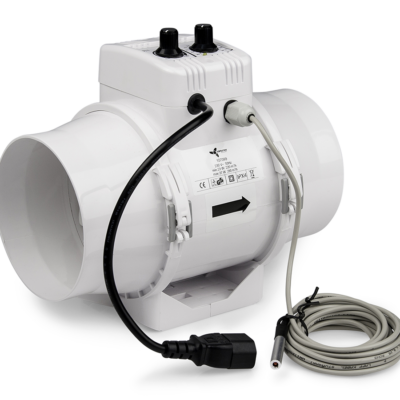 Ventilution Mixed In-Line, mit Klimaregler, 220/280 m³/h, 125 mm, IEC-Connector