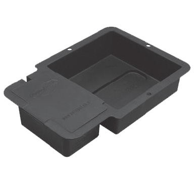AutoPot 1Pot Wanne mit Abdeckung und 9mm Gummidichtung, schwarz