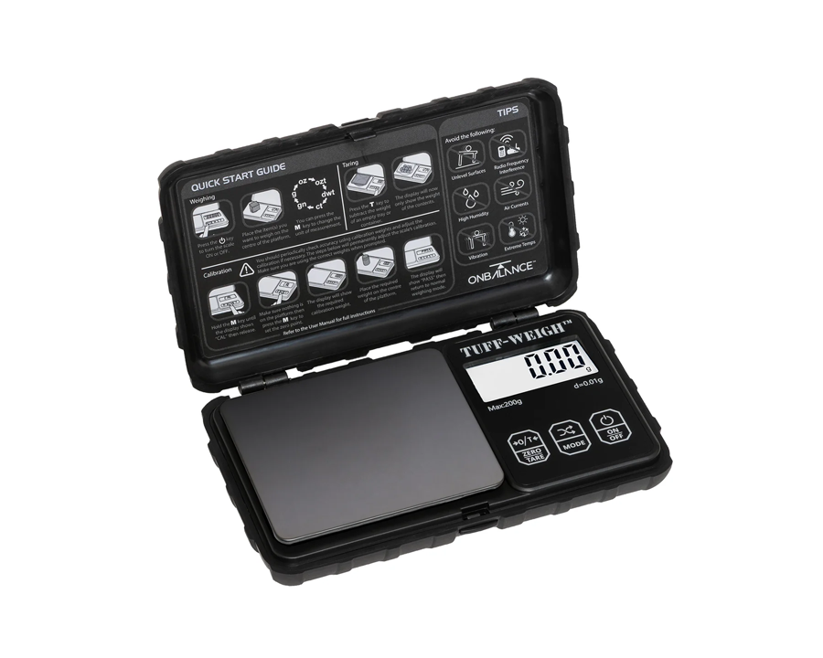 On Balance Tuff-Weigh Digitalwaage TUF-200, 0,01-200g, schwarz