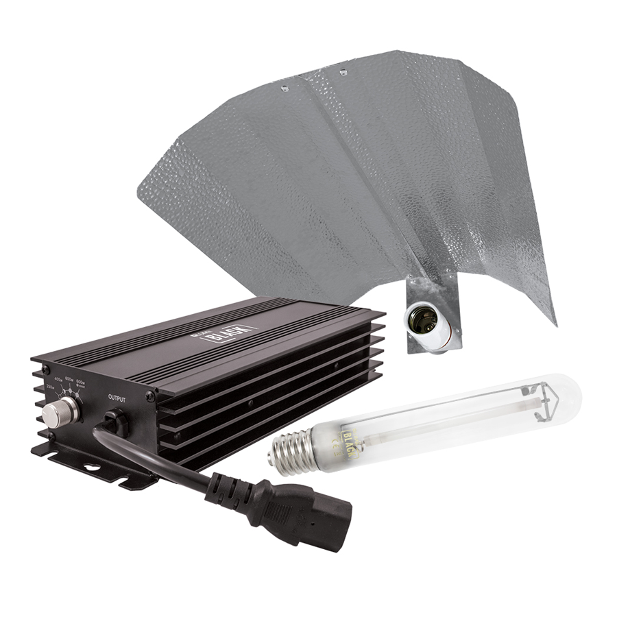 LUMii Black elektronisches Vorschaltgerät, 600 W, HPS Lampe 600 W, Reflektor, 10er Set