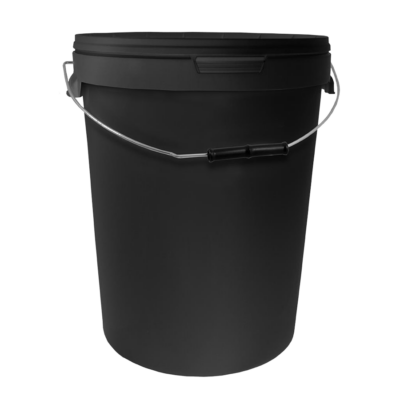 Eimer, schwarz, rund 25 L