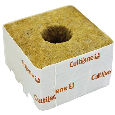 Cultilene 75 mm Steinwollwürfel, kleines Loch (28/35)