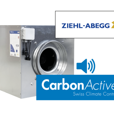 CarbonActive EC ZA Silent Box 3500m3/h, 1200Pa, ø 315mm