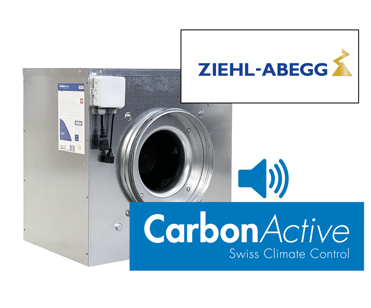CarbonActive EC ZA Silent Box 11400m3/h, 1600Pa, ø 500 mm