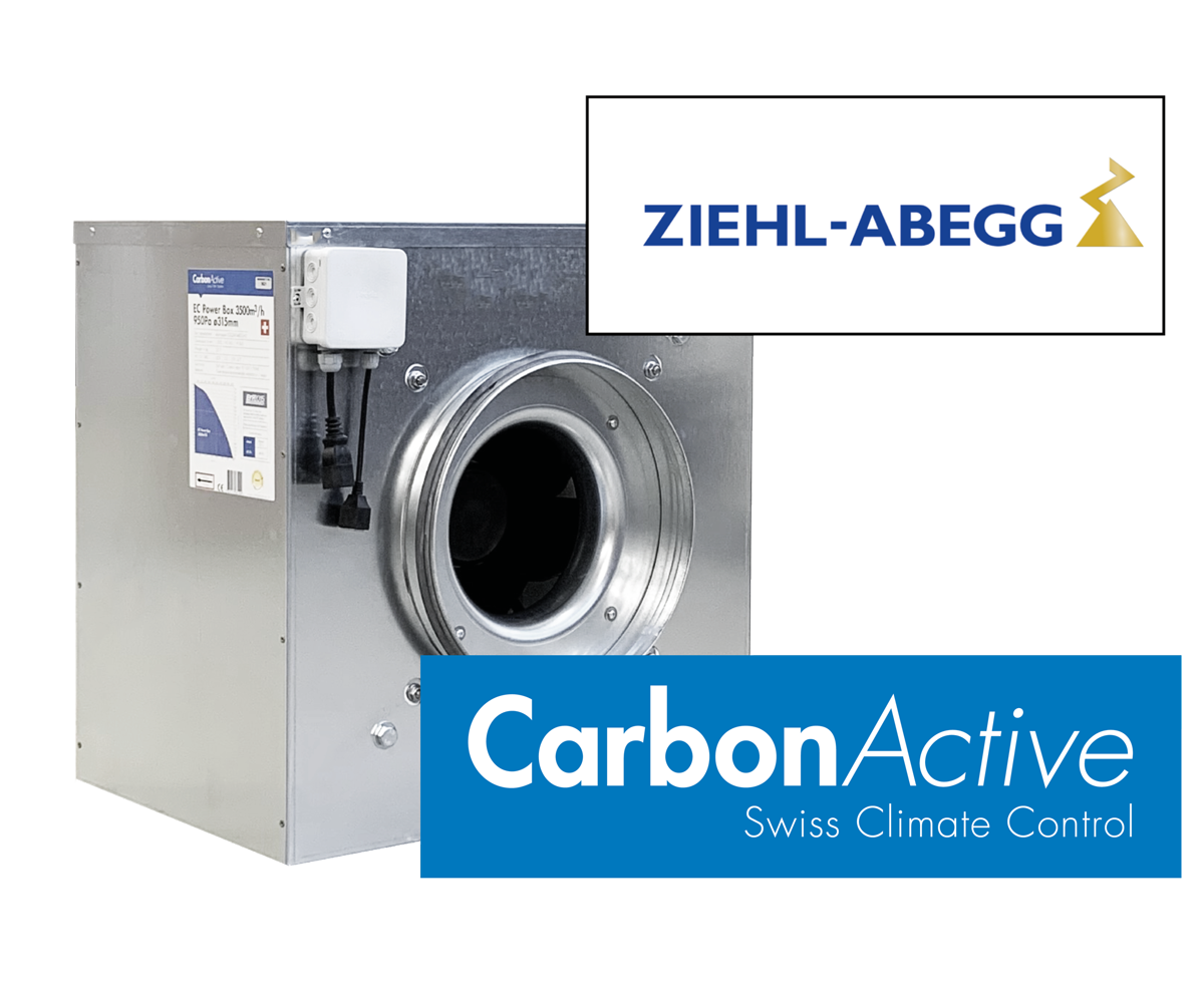CarbonActive EC ZA Power Box 3500m3/h, 1200Pa, ø 315 mm