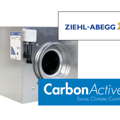 CarbonActive EC ZA Power Box 7300m3/h, 2125Pa, ø 400 mm