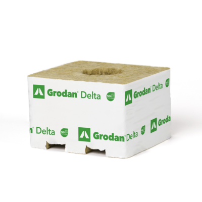 Grodan Delta, NG2.0, Kulturblock, 10 x 10 x 6,5 cm, kleines Loch 27/40 (216 stk)