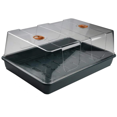 Garland XL High Dome, SCHWARZ/BLACK, ungelocht, LxBxH 58x40x22,5cm, Deckel mit Belüftungslöchern