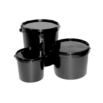 Eimer mit Deckel, schwarz, 20 L