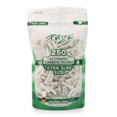 PURIZE® XTRA Slim Size Aktivkohlefilter, 250 Stück
