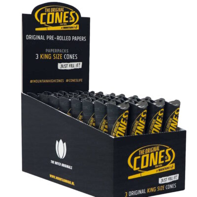 Cones Paper Packs – Display 32 × 3 Pack King Size Cones