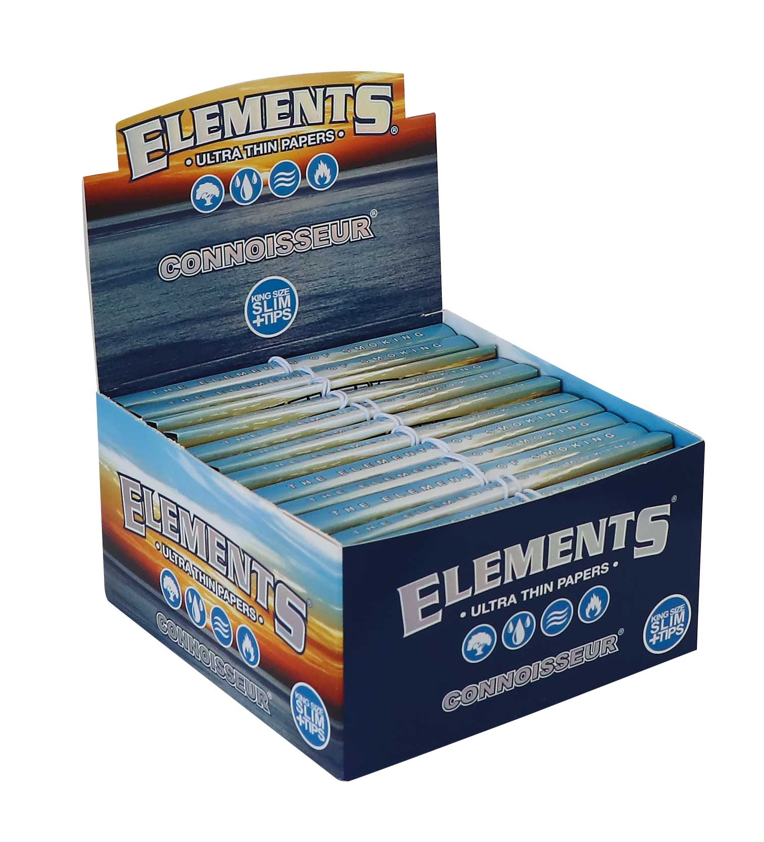 Elements Connoisseur – King Size Slim + Tips, 32 Blatt