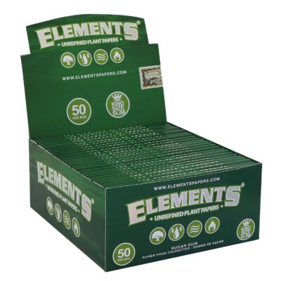 Elements Green King Size Slim, 32 Blatt