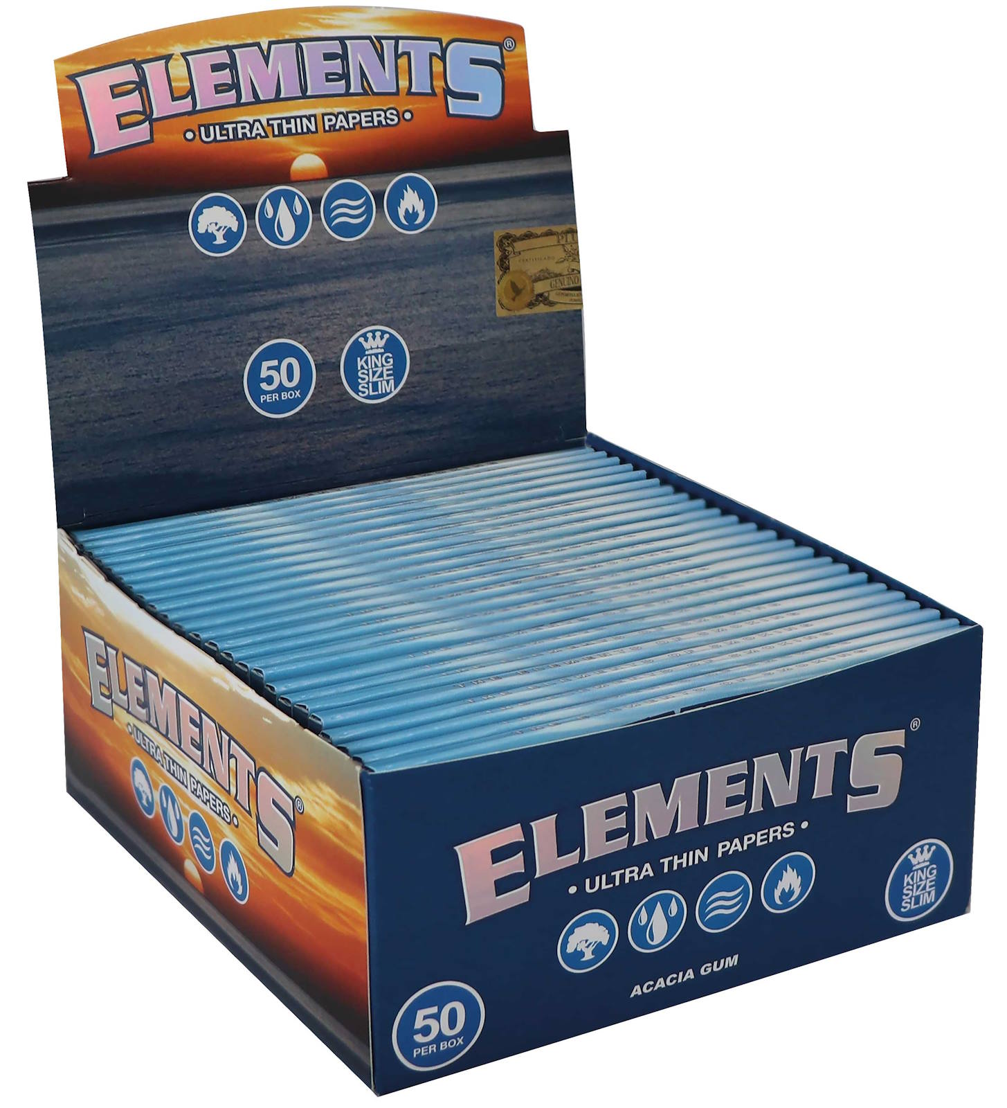 Elements King Size Slim, 32 Blatt