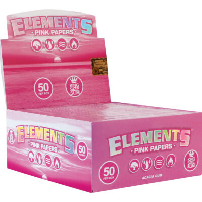 Elements Pink King Size Slim, 32 Blatt