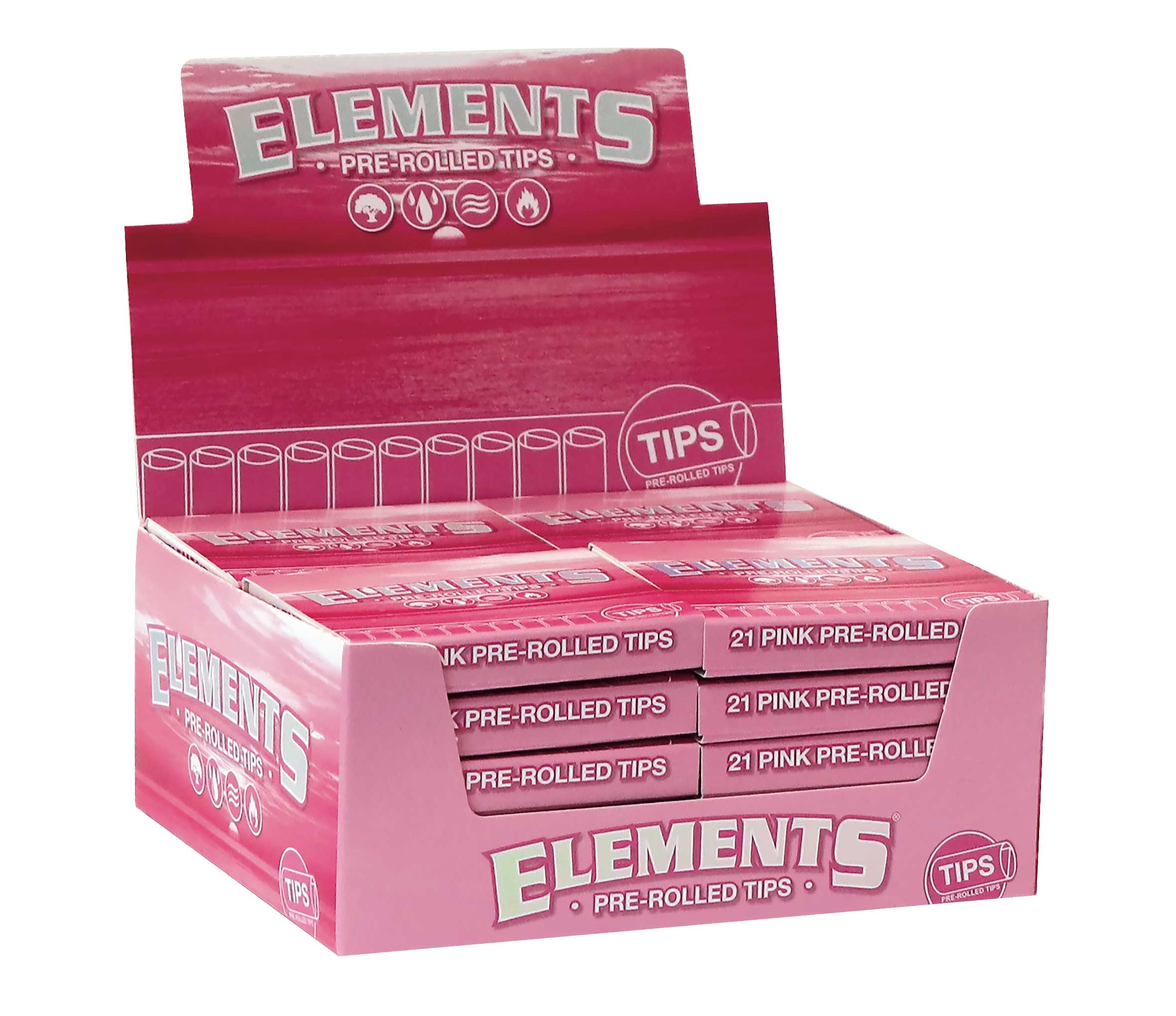 Elements Pink Prerolled Tips (21 Stück)