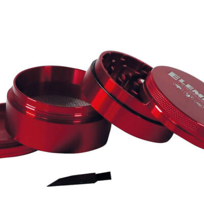 Elements Red Grinder Aluminium 4 Part Large