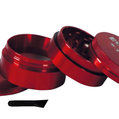 Elements Red Grinder Aluminium 4 Part Medium