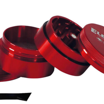 Elements Red Grinder Aluminium 4 Part Small