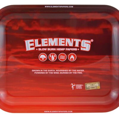 Elements Red Metal Rolling Tray