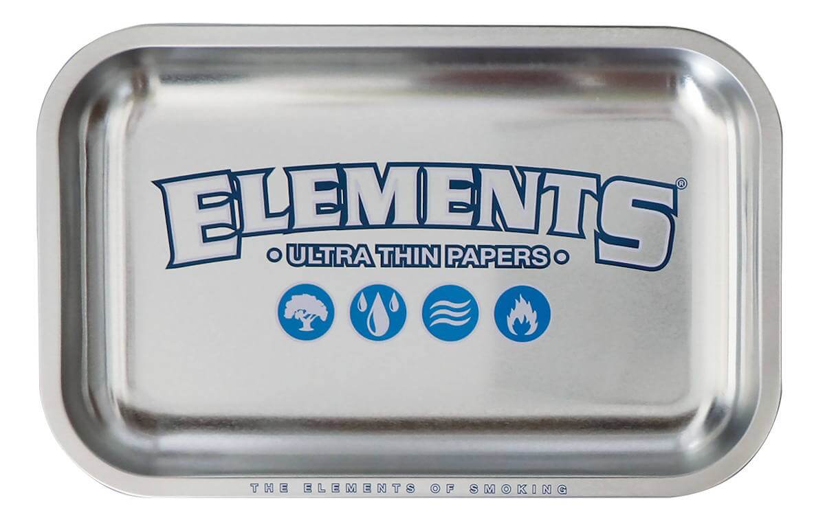 Elements Silver Metal Rolling Tray – Small