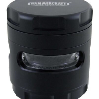 Hammercraft Aluminum Grinder 61 mm With Window – Black