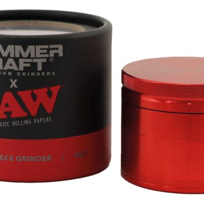 Hammercraft × RAW Aluminum Grinder 4PT – Red – Size L