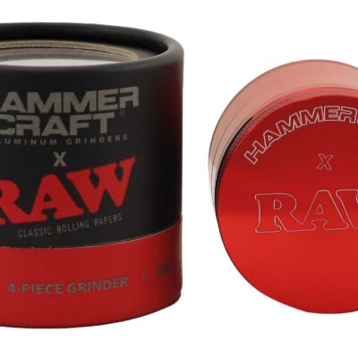 Hammercraft × RAW Aluminum Grinder 4PT – Red – Size M