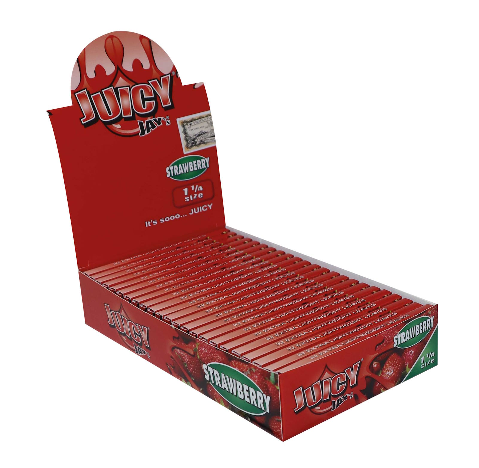 Juicy Jays Strawberry 1¼, 32 Blatt