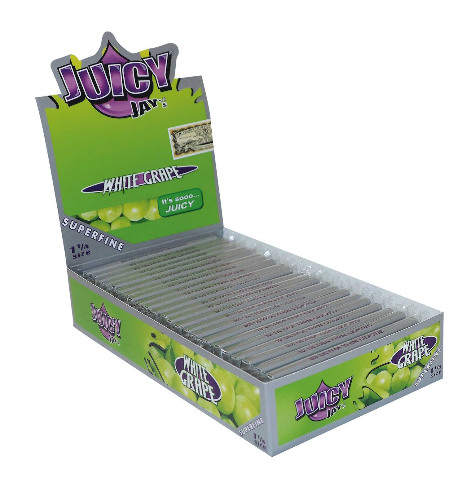 Juicy Jays Fine White Grape Papers 1¼, 32 Blatt