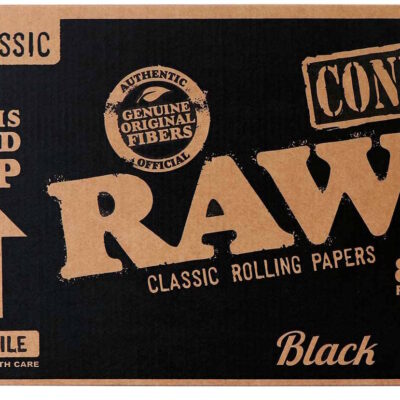 RAW Black Prerolled Cone 109 mm, (800 Stück)