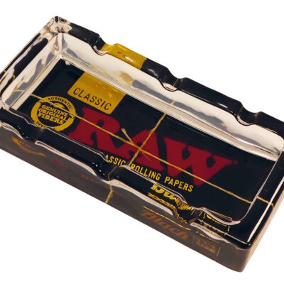RAW Glass Black Pack Ashtray