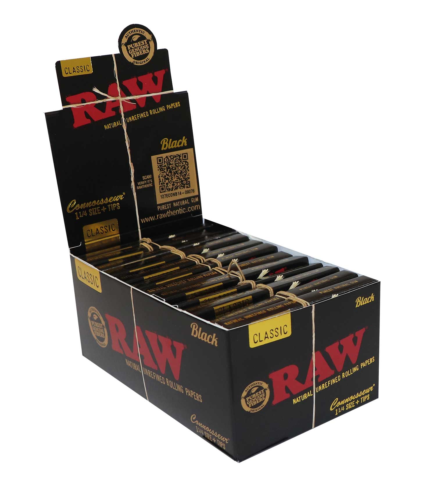 RAW Black Connoisseur – 1¼ + Tips