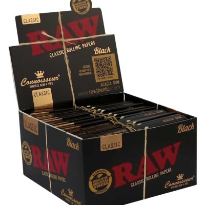 RAW Black Connoisseur – King Size Slim + Tips