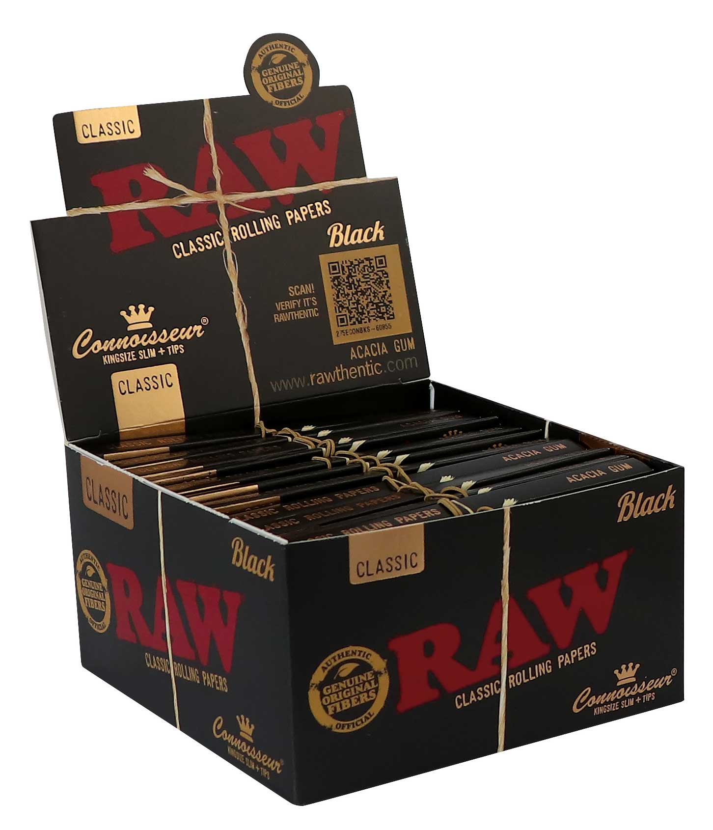RAW Black Connoisseur – King Size Slim + Tips