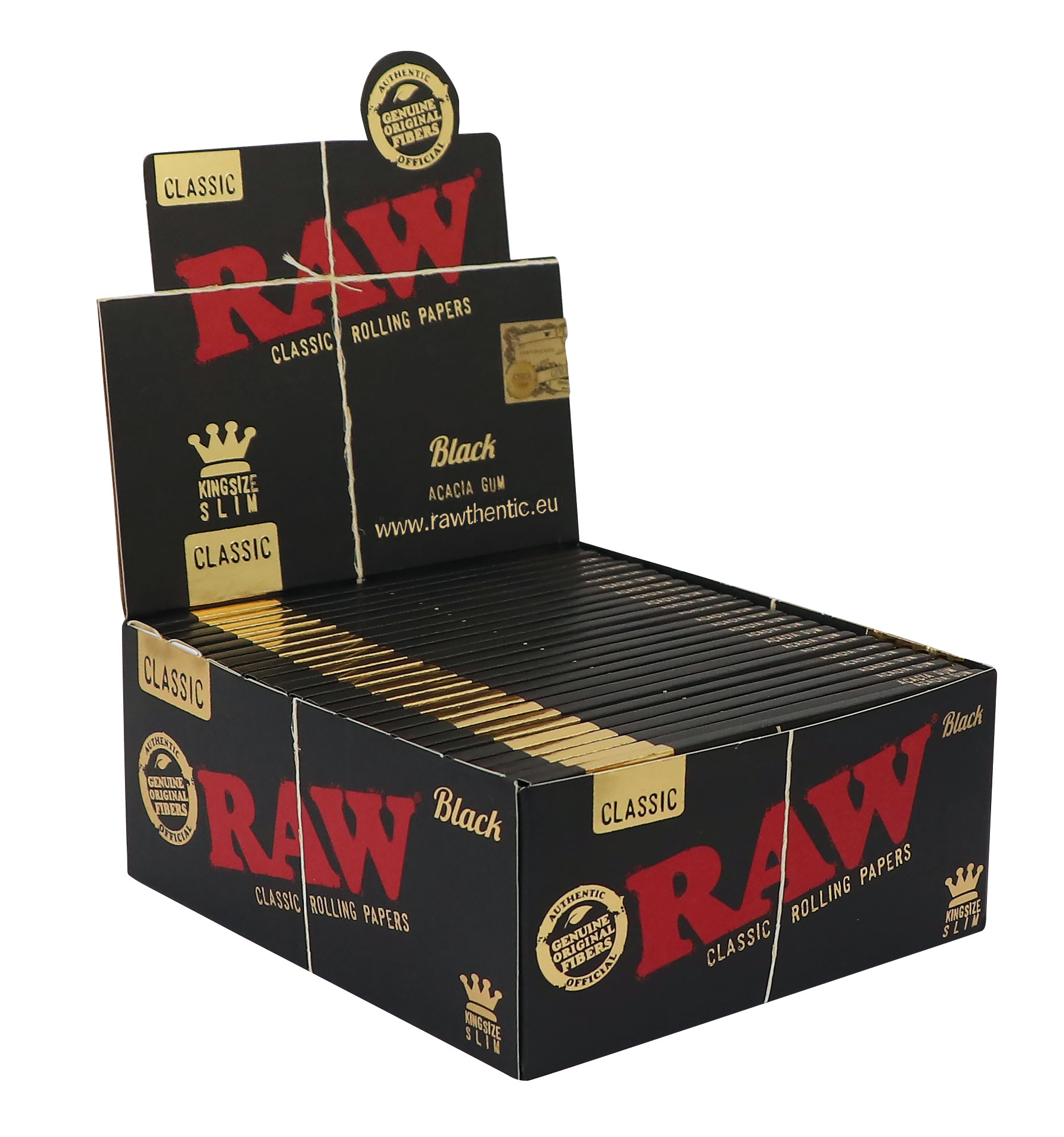 RAW Black King Size Slim, 32 Blatt