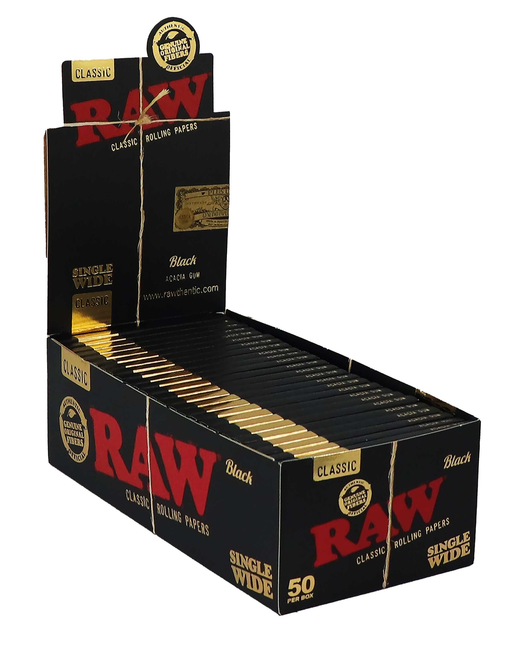 RAW Black Single Wide, 50 Blatt