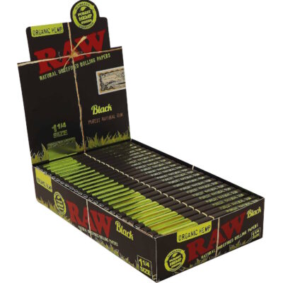 RAW Black Organic Papers 1¼, 50 Blatt