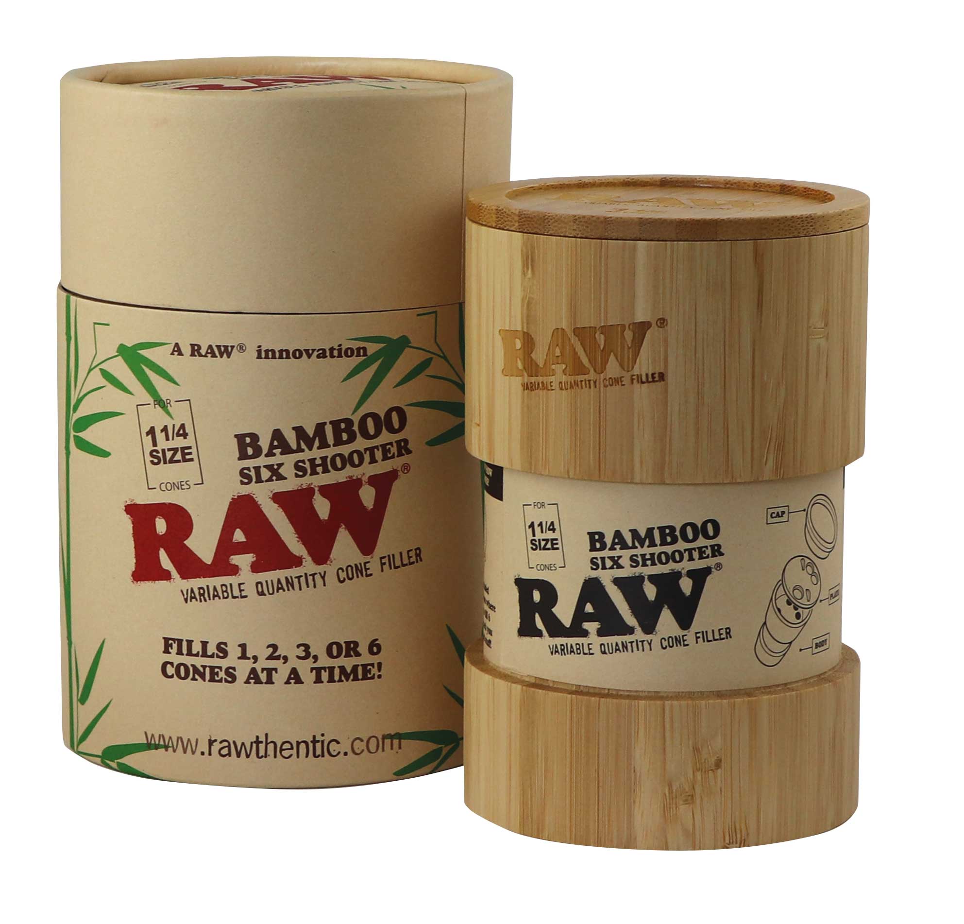 RAW Bamboo Six Shooter Variable Quantity Cone Filler