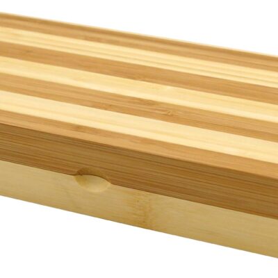 RAW Bambo Back Flip Rolling Tray With Magnet Striped