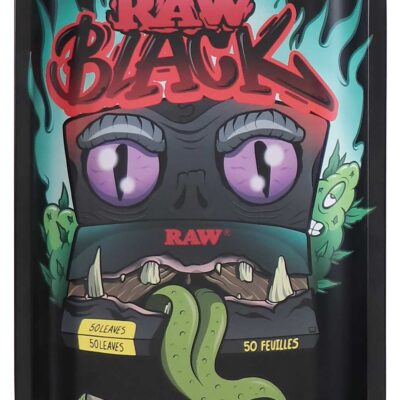 RAW Black Metal Rolling Tray Monster – Small